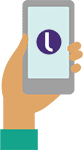Ilustración de un smartphone con el icono de Lendistry