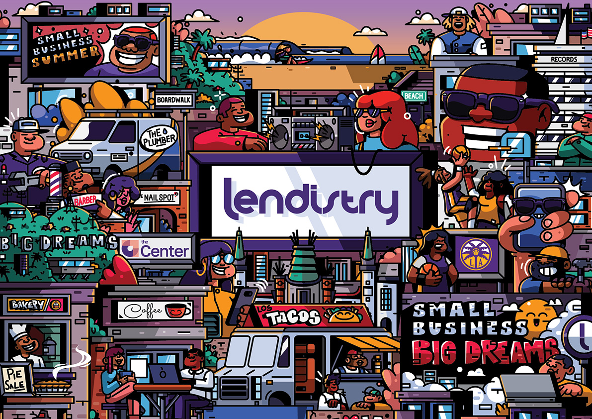 Lendistry Small Business Summer Artwork Illustration