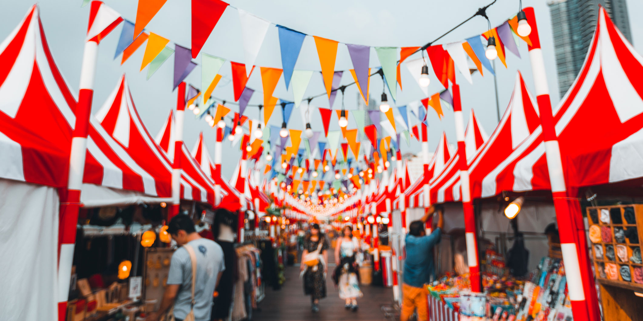 Weekend Market Festival carnival light