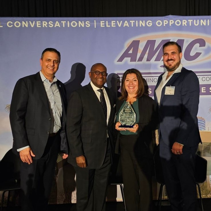 Our CEO, Everett K. Sands, won the Tom Bradley Community Partnership Award at the @amac_org Aviation Excellence Summit & Awards! This honor recognizes “visionary individuals and organizations that embody the spirit of collaboration, fostering meaningful partnerships between small, diverse, and historically underutilized businesses and local communities.” We’re happy that some of the Lendistry team could be there to accept the award on Everett’s behalf!