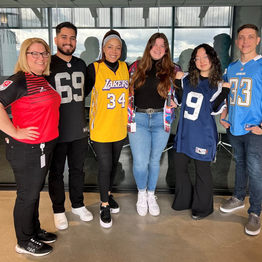 Our team celebrated Jersey Day to get into the #SuperBowl spirit! No matter which sports teams we each support, we're always all on team #smallbusiness