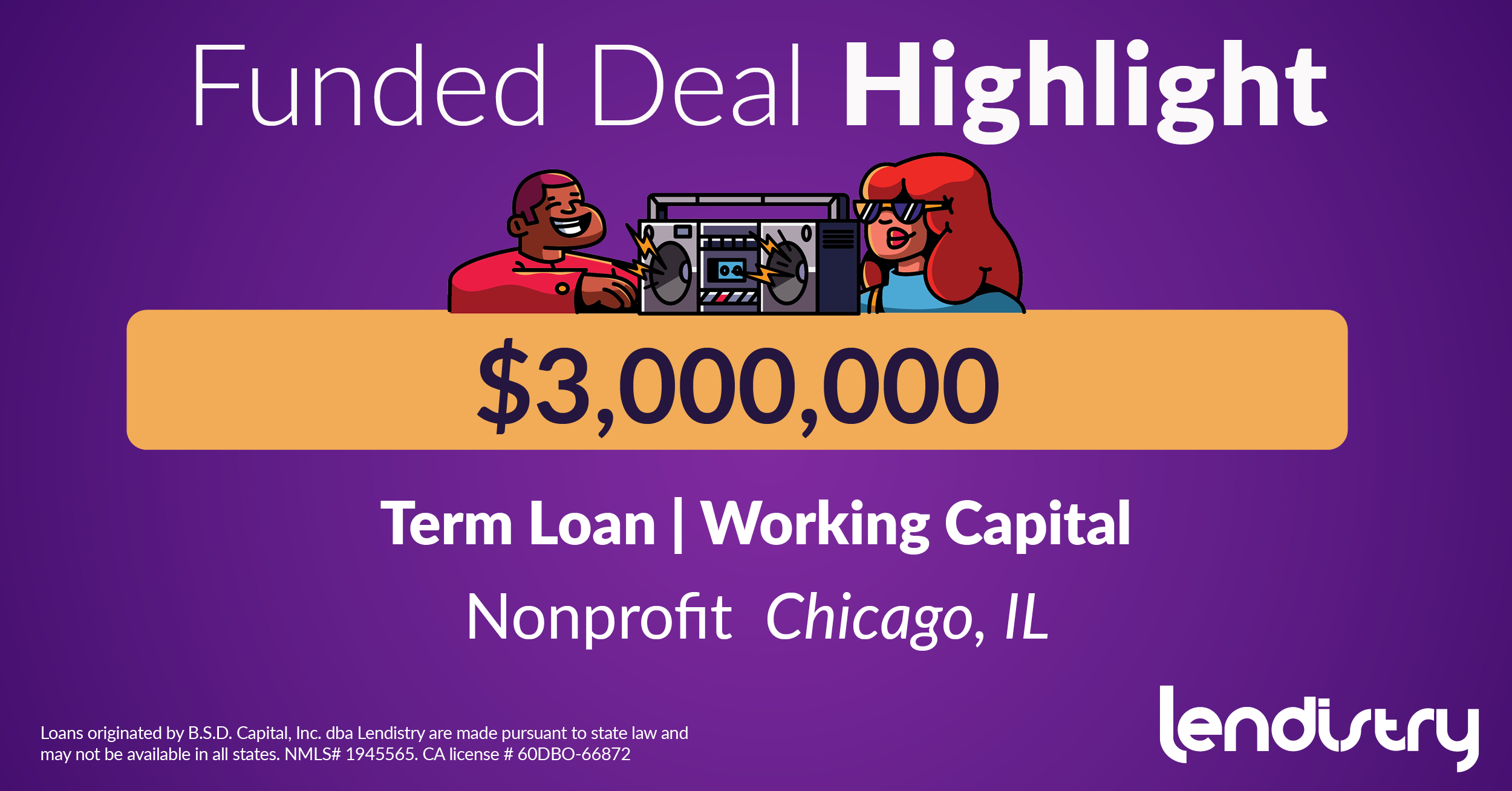 Funded Deal Highlight - $3,000,000 - Term Loan | Working Capital - Nonprofit - Chicago, IL Banner