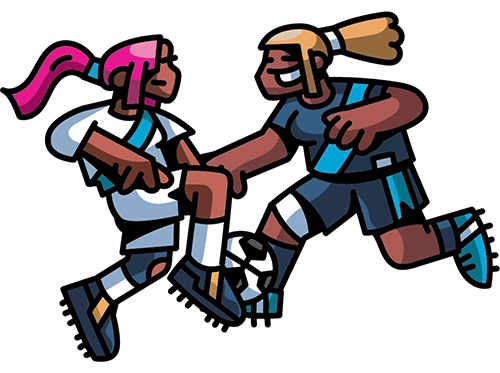Soccer players illustration