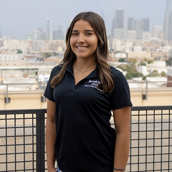 Rebecca Rubio profile picture with Los Angeles skyline in the background