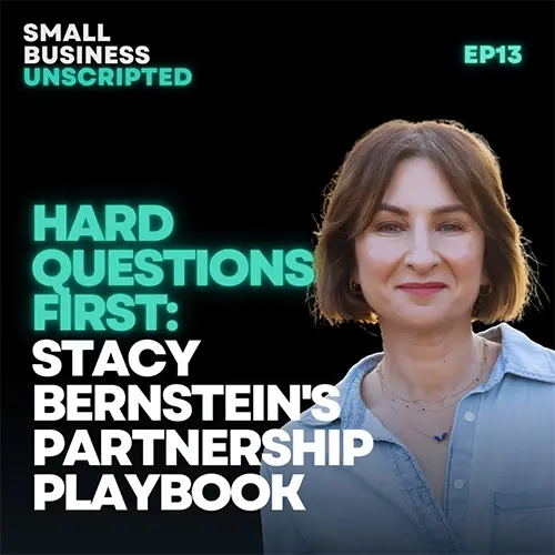 This Wednesday, don’t miss an all new episode of Small Business Unscripted featuring co-founder of @getallbetter Stacy Bernstein. When she started All Better Co. with co-founder Merav, the first thing they set up was their divorce: what happens if this doesn’t work? If you have a co-founder, or are about to choose one, this is the conversation to hear first.