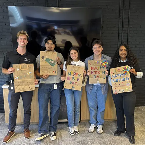 Our interns brought some Lendistry creativity to @projectangelfood Birthday Bag Program! Housing gifts from Project Angel Food, these decorated bags will help bring a smile to participants celebrating their birthdays.
